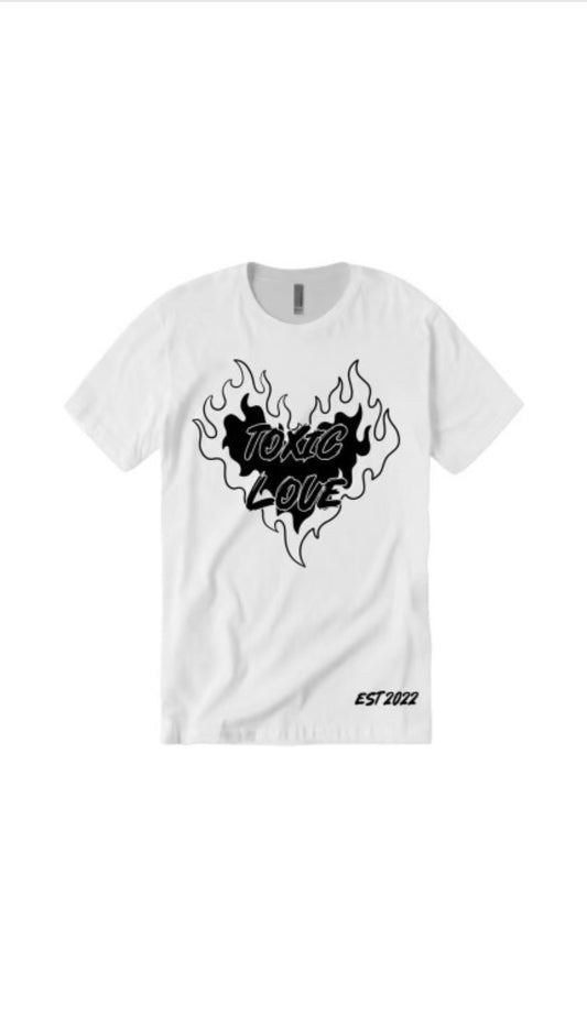 Toxic Love Heart On fire EST 2022 T-Shirt